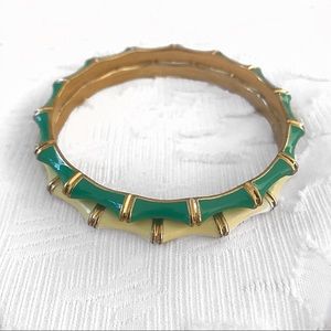 Stella & Dot Bracelet Set - Ivory & Green